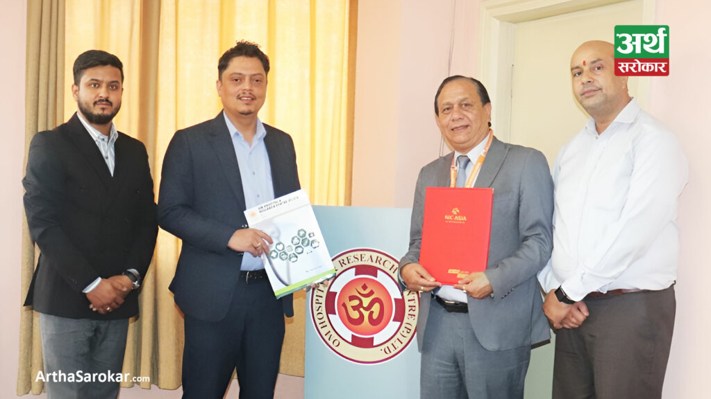 एनआईसी एशिया बैंक र ओम हस्पिटलबीच स्वास्थ्य उपचारमा सहकार्य, ग्राहकहरुलाई डिजिटल भुक्तानीमा १० प्रतिशत छुट
