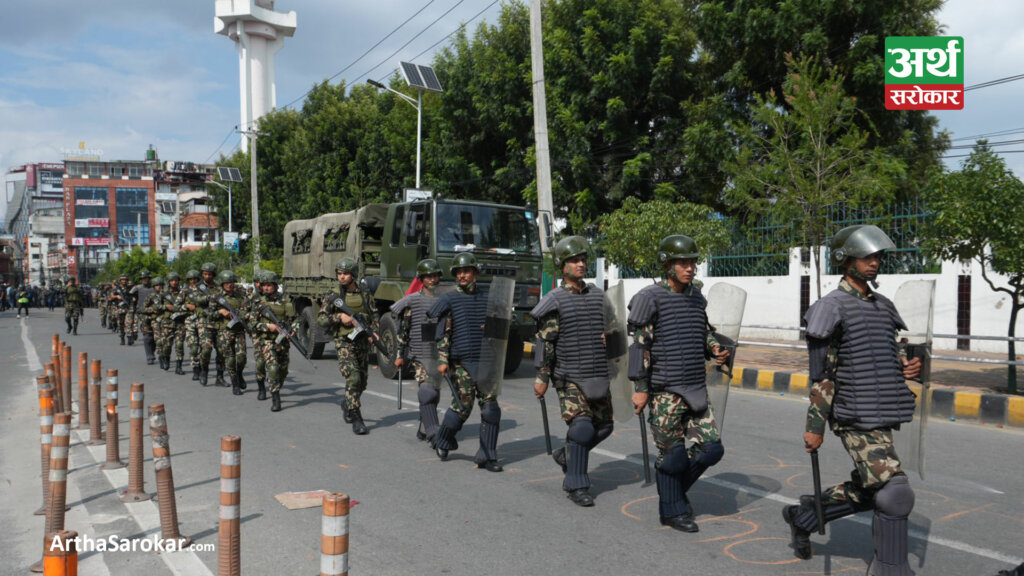 Army Deployed in New Baneshwor Amidst Protests